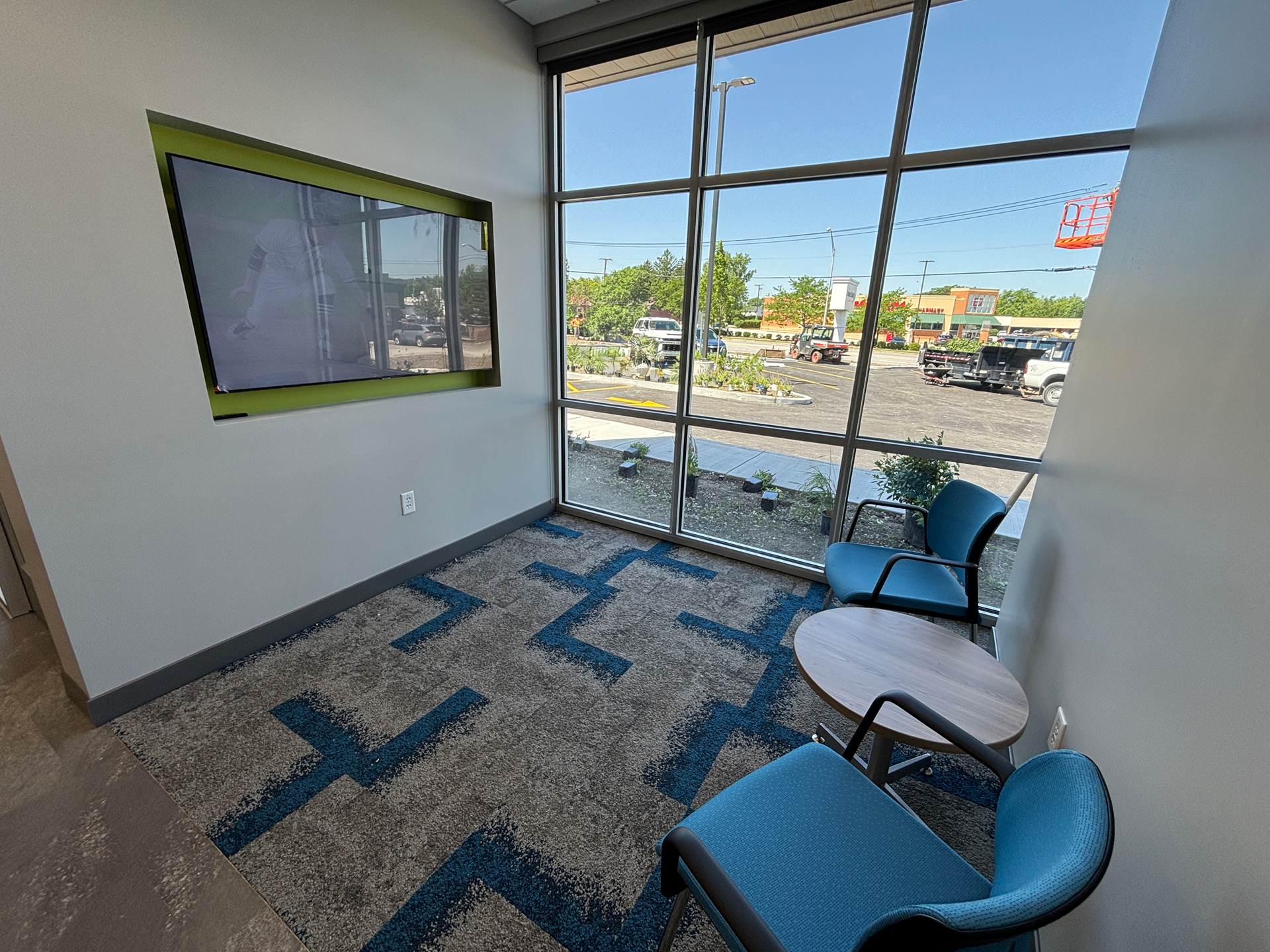 Waiting area in the newly rennovated Midlothina Banking Center